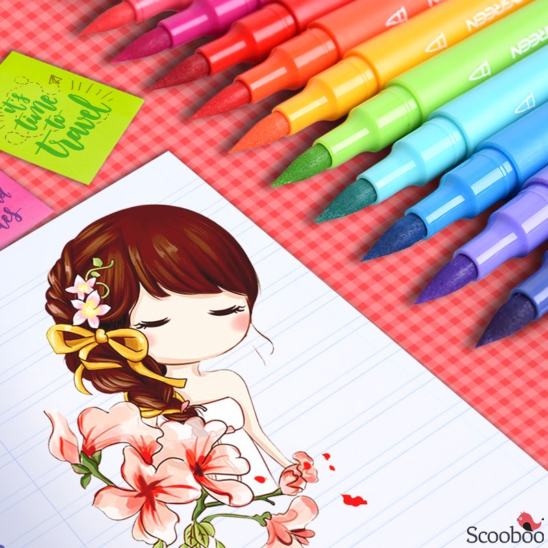 ScoobooIn's tweet photo. Let the colors do the talking on your behalf! And, Scooboo Brush Pen is the right voice for the same!

#Scooboo #DesignYourFreedom #BrushPens #WeekendFeels #WeekendVibes

Shop Link: https://t.co/v6wl4uRN3r https://t.co/AXskYI5AO5
