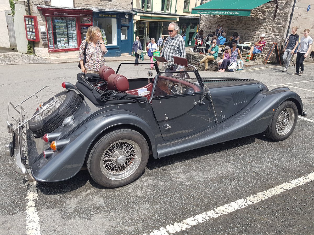 I am rather enjoying <a href="/hayfestival/">Hay Festival</a> but the Welsh weather makes travelling in the convertible a bit unpredictable! Top down or up...? #HayFestival2018