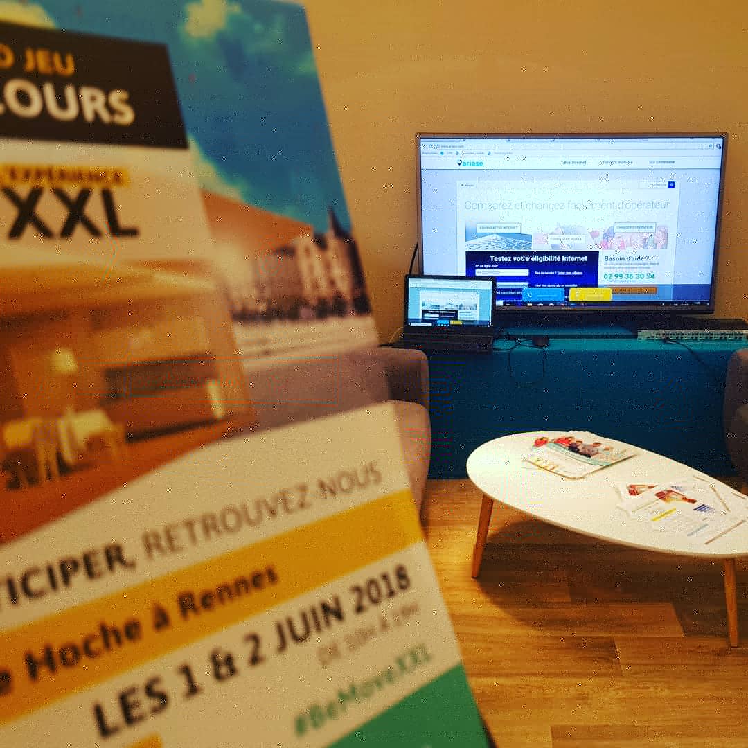 LgOlivia's tweet photo. Fière d'être à l'initiative de ce beau projet @MyBeMove qui voit le jour &amp; bravo aux équipes! #rennes pendant 2 jours decouvrez les services #BeMoveXXL pour faciliter votre habitat &amp; votre connectivité ! #place2b #placeHoche !  😍📦🚀 https://t.co/gHLp45jBYd