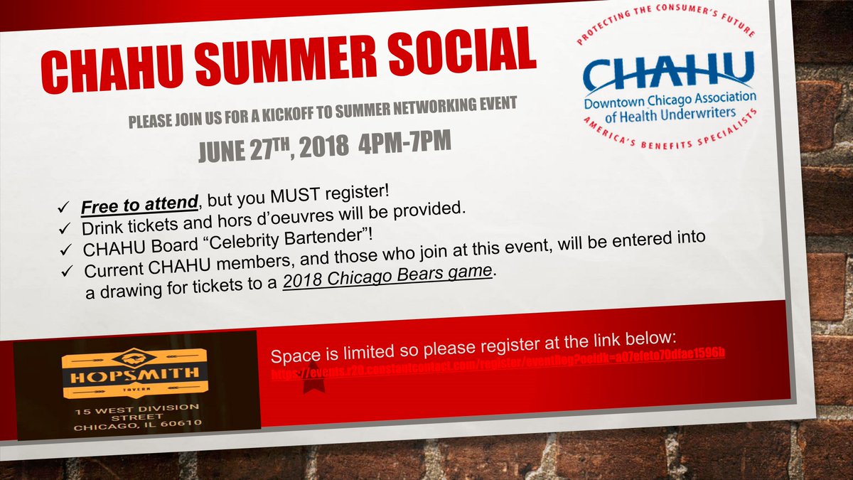 jaredsmith1322's tweet photo. Don't miss out on @ChitownNahu's Summer Networking Social on June 27th from 4:00 PM - 7:00 PM!  Please make sure to register soon, as space is limited! https://t.co/dlSoD5N29l