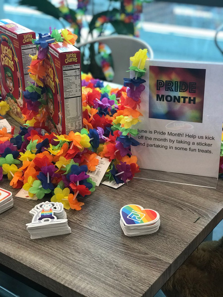 returnpath's tweet photo. June is Pride Month, and we're kicking off the month with some stickers to celebrate. #returnpathlife #laptopswag #pridemonth https://t.co/O7cLG7nMmH