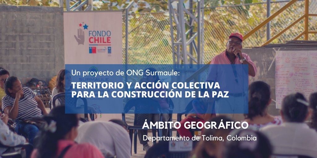 FondoChile's tweet photo. 📽️ Video | Diálogo, reflexión y trabajo en los territorios para el proceso de #Paz en #Colombia. @surmaule y @FormacionPaz nos muestran la variedad de actividades que desarrollan junto a comunidades del Departamento de Tolima #ODS16 🇨🇱🇨🇴▶️ https://t.co/f3UNjImapX https://t.co/YH3CIa2dTO