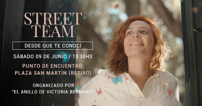 FiixMyHeartt's tweet photo. El próximo sábado 9/6 se viene nuevo Street Team promoción de #DesdeQueTeConocí, el nuevo video de @BernardiVicky! ¿quiénes se suman?
Vídeo 👇🏼
https://t.co/I6t12Rg9ox https://t.co/pNSq0LkSbf