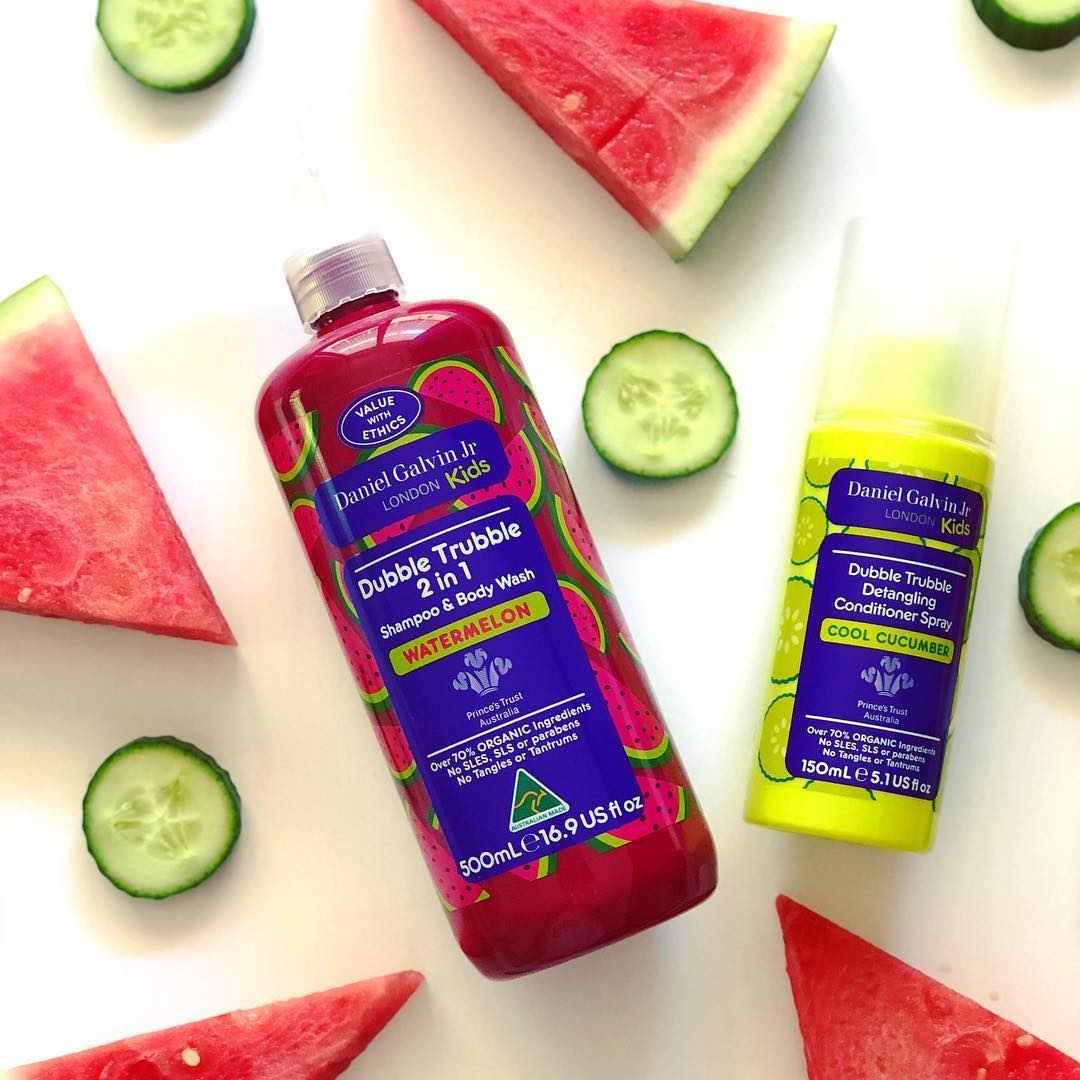 _DubbleTrubble_'s tweet photo. We’ve been busy putting the #dubbletrubble bath range through it’s paces. Logan loved the 2 in 1 wash which functions as both a shampoo and body wash so #mrindependent can do it all himself.  #danielgalvinjr  #summerscents #watermelon #dubbletrubble #organic https://t.co/D3EOe1xrdJ