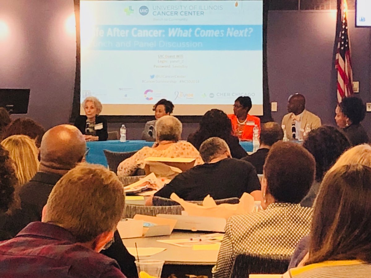 joaniecjo's tweet photo. “When we cry, we all cry the same color” #DrSandyGoldberg Founder of #SilverLiningFoundation @UICancerCenter @chicagochec #SharedStories and talking it out. https://t.co/CSe5AjOcSG