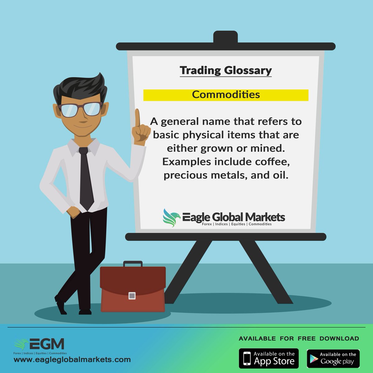 EGMarkets's tweet photo. #TradingCommodities: Commodity is a general name that is used to refer to the basic physical items that either grown or mined like coffee or oil.  – https://t.co/qutNesA1II 
#EGM #EagleGlobalMarkets #EGMNigeria #Forex #ForexTrading #Trading #Investment #AlternativeIncome #Trader https://t.co/nI5vBTEoyc