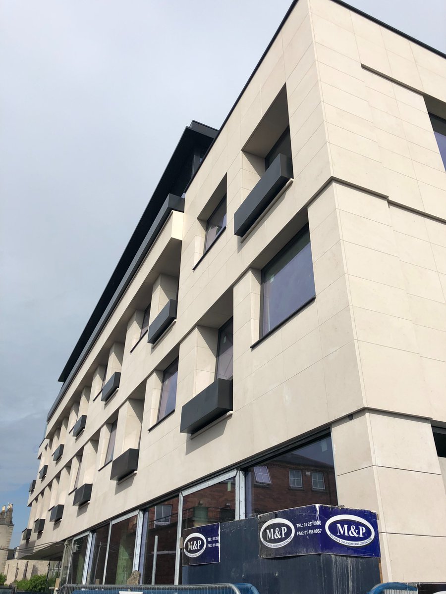 LawrenceandLong's tweet photo. Scaffolding comes down to reveal the west facade of our Ranelagh Hotel https://t.co/EQprMnrqSG