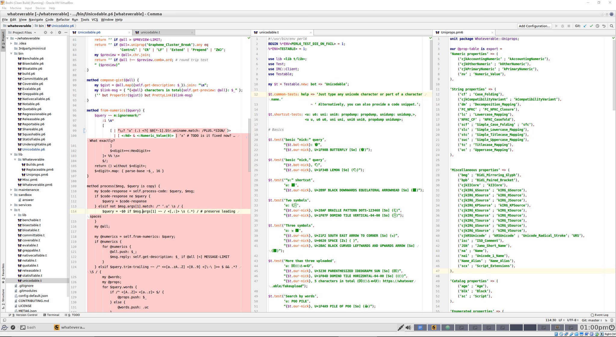 Comma IDE screen shot