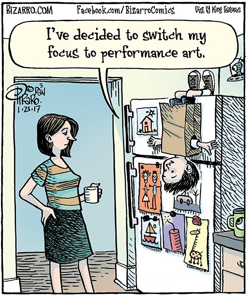 GreeleyTheater's tweet photo. Hang in there – it's Friday! #FridayFunny #GreeleyTheater #HGHS #TheatreInOurSchools #ArtsEd #TheatreEd #artsadvocacy #Bizarro @pirarobizarro https://t.co/WAviFCSmna