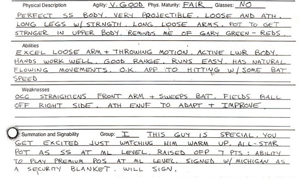 YESNetwork's tweet photo. On this day in 1992, the Yankees drafted a skinny infielder from Kalamazoo, Michigan named Derek Sanderson Jeter.

Here's what MLB scouts saw in the future captain: https://t.co/rmw3uSvIXG https://t.co/WyTrofia67