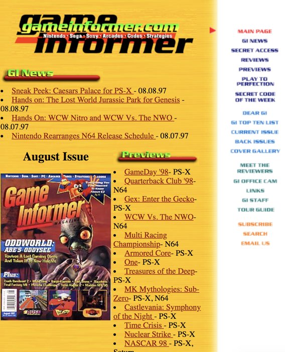 joshsevers's tweet photo. This looks like a great website @gameinformer @GI_AndyMc #oldyellow https://t.co/LyASMgAN7k