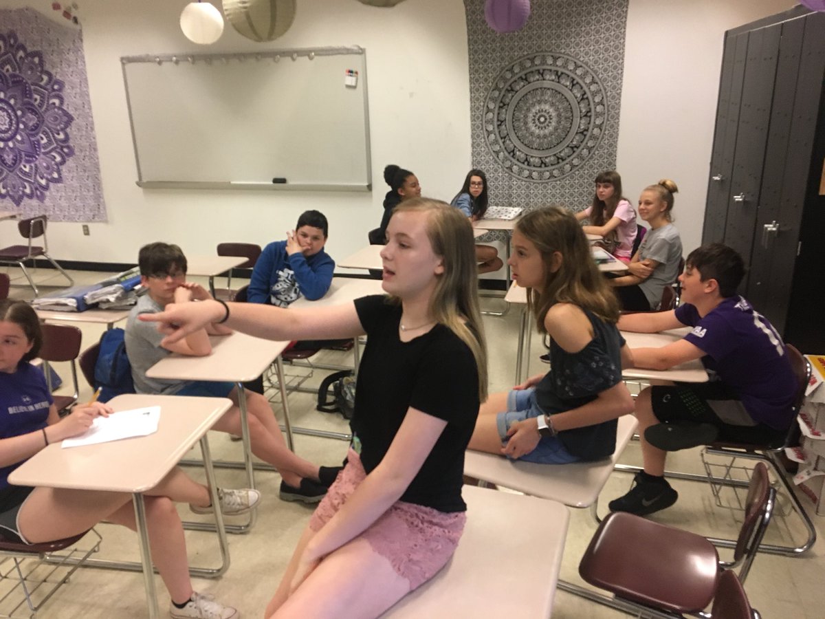 Miss_Gazzam's tweet photo. Student run review game for Greek Mythology. The competition is on! #studentleadclassroom @BWSDHarrisonMS https://t.co/VXdyi6qhy1