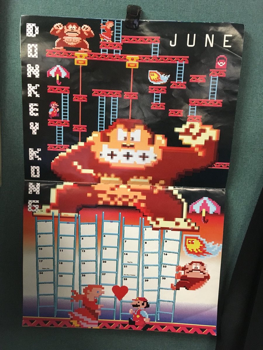 GeekadeKris's tweet image. This is pretty fantastic. Great way to start June! #Nintendo #DonkeyKong #outdatedcalendar