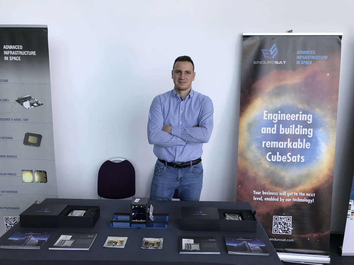 EnduroSat's tweet photo. We are happy to present our satellite systems at #Digitalk2018 - one of the leading European events about the digital transformation!
Visit us and sign-up for our FREE satellite module program #InnoSpaceComm #cubesat https://t.co/4uSfVSniJX