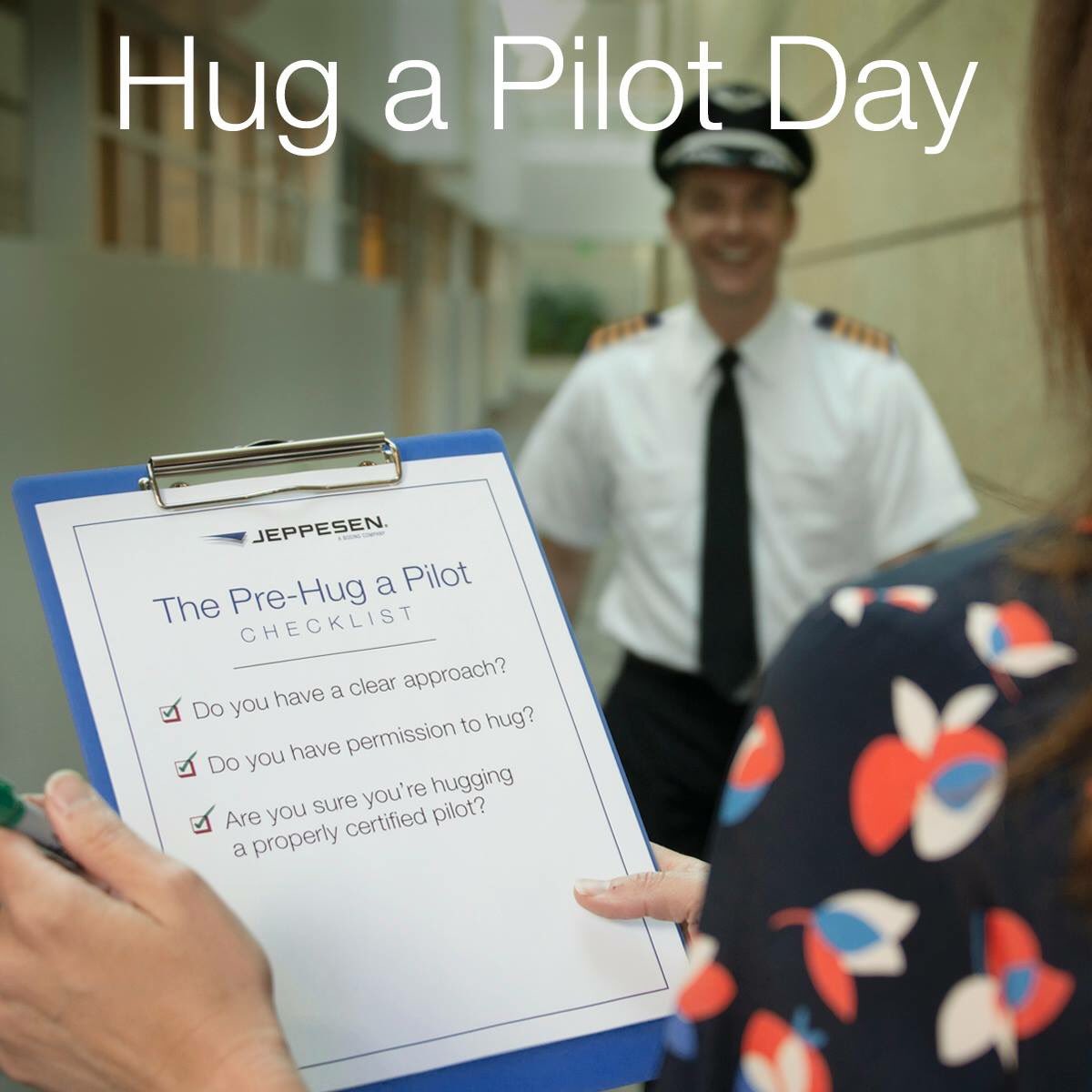 rodrakic's tweet image. Today is international #HugAPilot day. (via @Jeppesen) #TheMoreYouKnow
