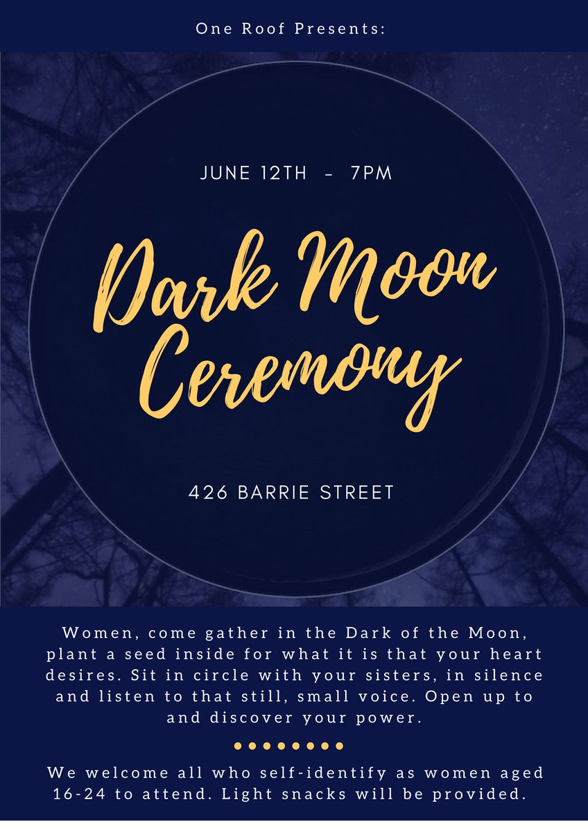 This month's Dark Moon Ceremony will take place on Tuesday June 12th. All self-identified women are welcome to attend this powerful ceremony to encourage connection within ourselves. If you have any questions feel free to send us a message!