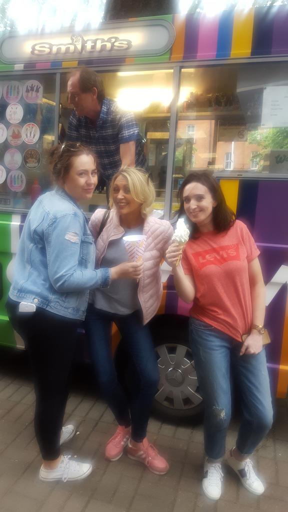 GroupMIreland's tweet photo. The sun may have disappeared but @VMSolutions_ brought all the sunshine this afternoon with icecreams and loads more goodies...inflatables too! Celebrating the brand new series of @loveisland kicking off this Monday on 3e #loveisland #sunshine #VMSolutions #justeat #icecream #99s https://t.co/fS6hWAHKre