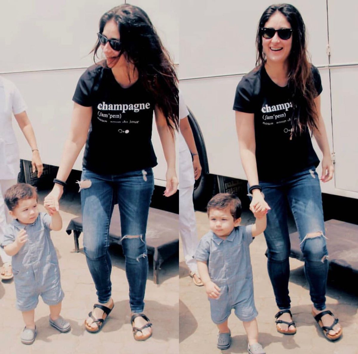 blackwhitestory's tweet photo. #KareenaKapoor spotted in A Black and White Story #champagne t-shirt today! Get yours at https://t.co/OpsPtMpONp
#KareenaKapoorKhan #OOTD #BollywoodNews https://t.co/BvJ04rf4OW