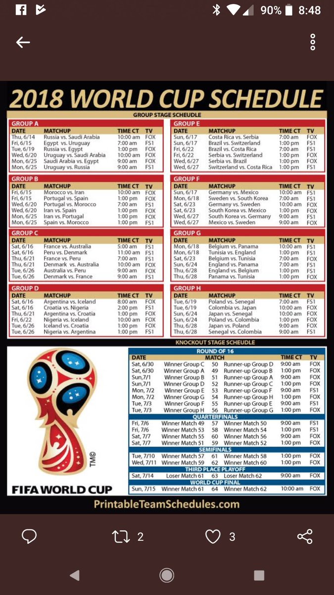 HarlanGSoccer's tweet photo. Would cup schedule, all in central time! https://t.co/i59PB5q7lB