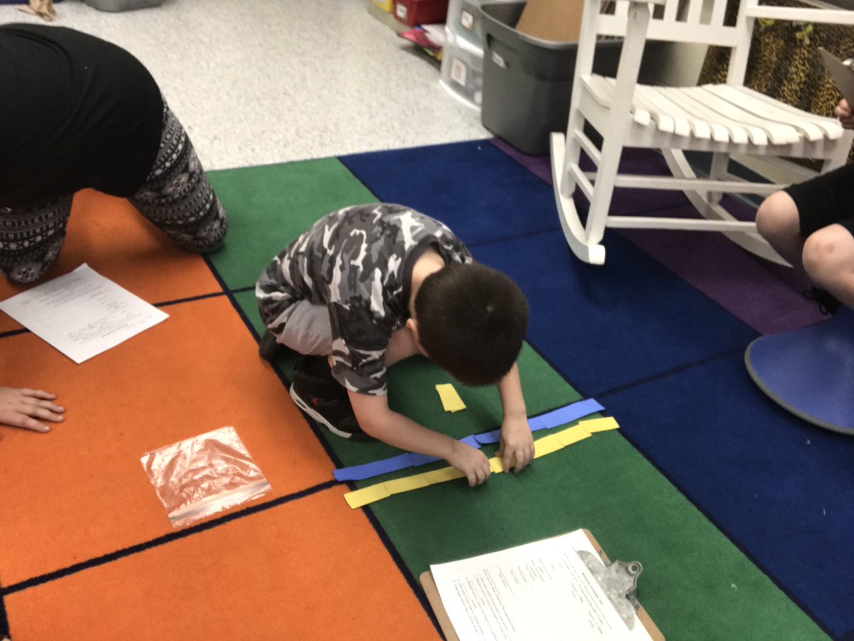 MsMorrell1's tweet photo. Using nonstandard measurement on a scavenger hunt today! https://t.co/nhVhPzM4wT