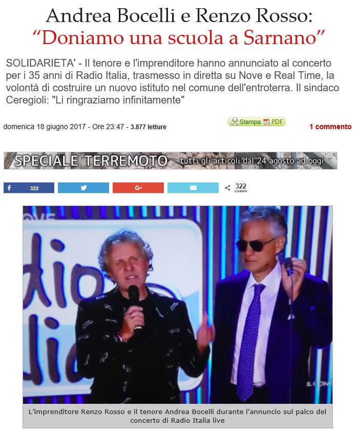 Vuesseimpianti's tweet photo. Un ONORE ricevere la lettera di ringraziamento delle Fondazioni di Andrea #Bocelli e Renzo Rosso per la realizzazione della nuova #scuola di #Sarnano. Un ringraziamento particolare alla #Subissati Srl per averci coinvolto. https://t.co/PEZ15aomYo https://t.co/M7OYPqeSOE