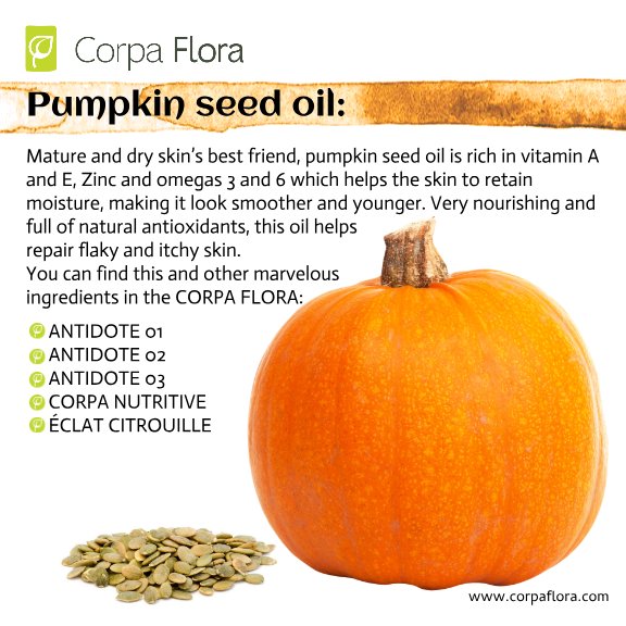 Corpaflora's tweet photo. Pumpkin Seed Oil - Another amazing key ingredient in several Corpa Flora products! https://t.co/QN2KF5PWUi