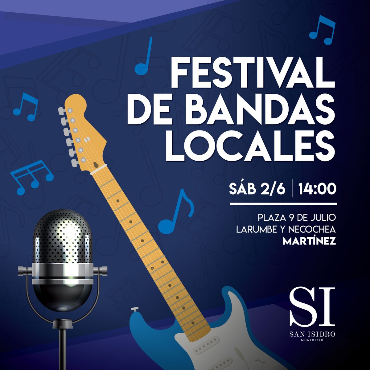 SanIsidroGob's tweet photo. FESTIVAL DE MÚSICA 🎸
En la Feria de Emprendedores, la música será protagonista, con shows en vivo de : #4gatoslocos #NavidadenAgosto #Omega3 #KongtheKing.
🗓sábado 2
🕙14:00
📍Plaza 9 de Julio
#Bandas #Música #FeriaEmprendedores #Show #SanIsidro https://t.co/Fyk0M43fMq