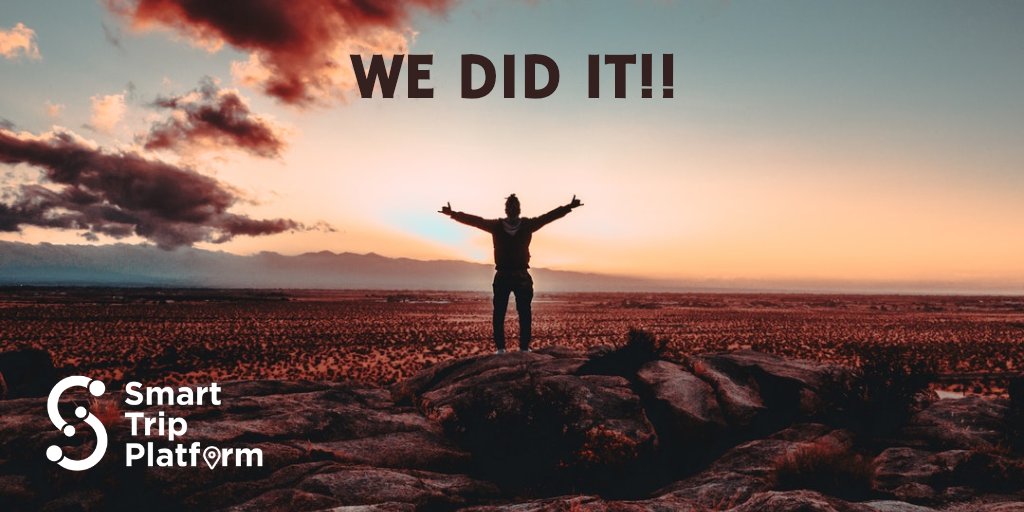 st_platform's tweet photo. We’ve done it! Smart Trip Platform has reached its Soft Cap – this means that our platform will definitely be built! Celebrate with us and remember – the pre-sale ends in 10 days! This week you can still buy tokens with a 14% discount at https://t.co/ecH6yvfEVd!! https://t.co/AF7uyjyUmD