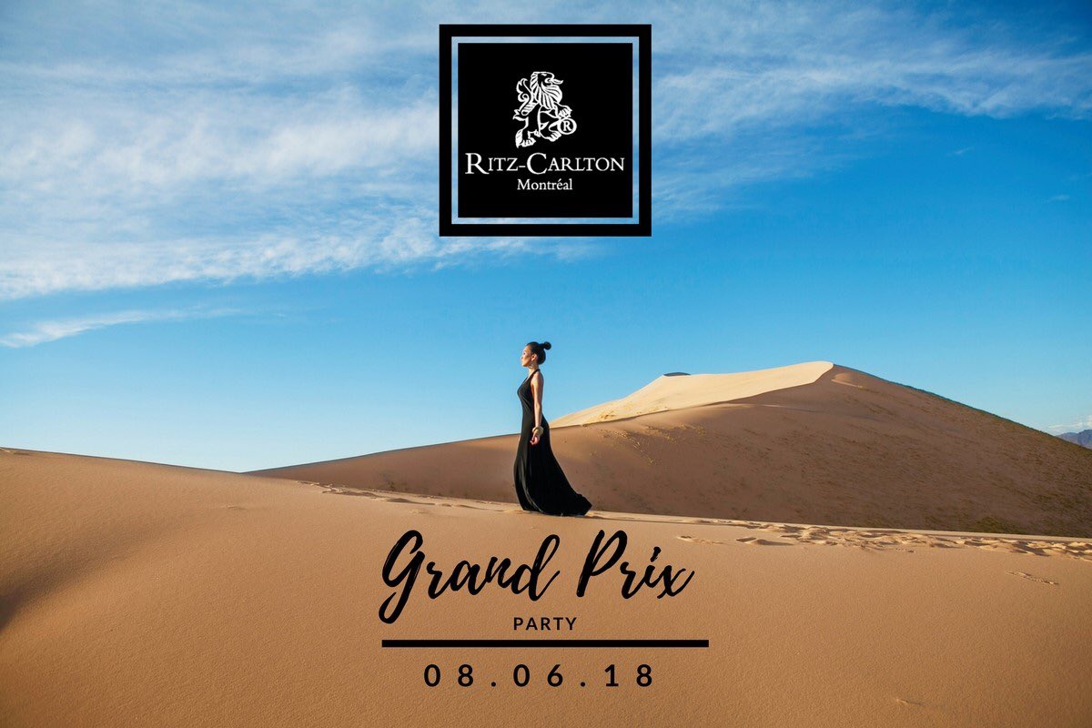 Details to be revealed shortly for <a href="/F1/">Formula 1</a> F1 weekend’s most anticipated social event, @RitzMontreal’s #GrandPrix #extravaganza! Stay tuned and check my feed for ticket info. #F1 #montrealgrandprix