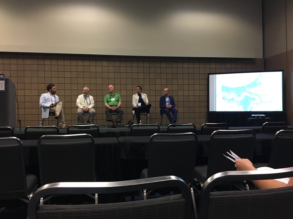 Communicating the coast: Challenges and opportunities in advancing a coastal narrative with @JacquesHebert @MSchleifstein @ChuckPerrodin @awold10 @BrianWBoyles #SOC18