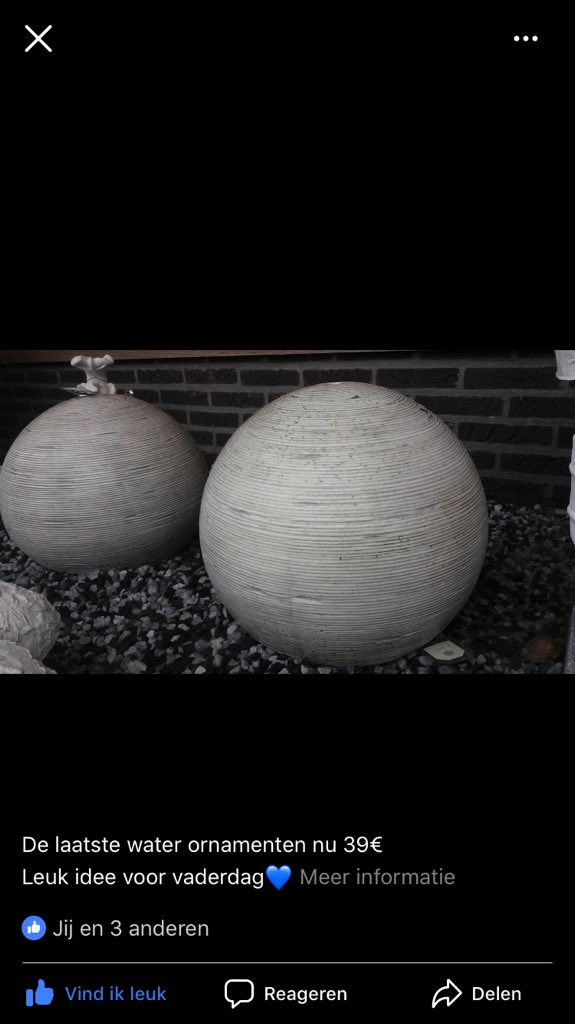 De laatste water ornamenten nu 39€ leuk idee voor vaderdag 💙