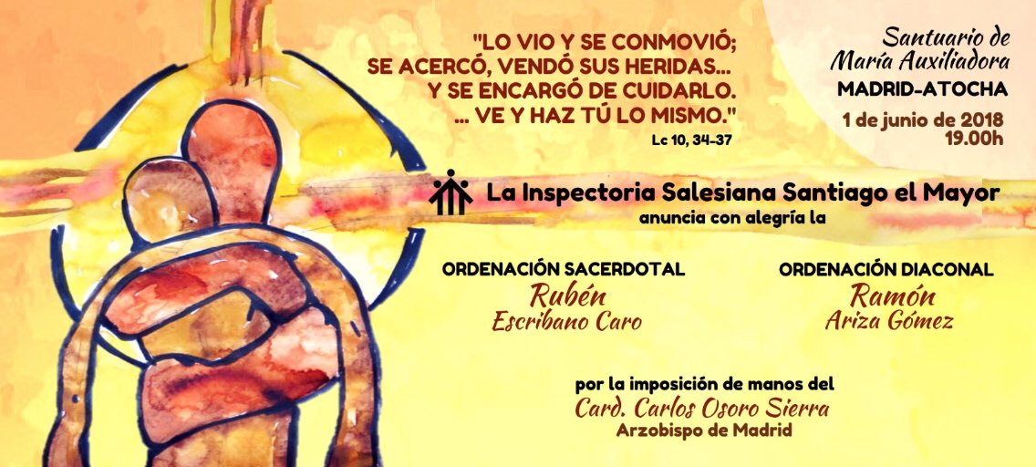 SalesianosPiza's tweet photo. Hoy celebramos la ordenación de @rubescribano y @rarizag Rezaremos por ellos y por su labor con @SalesianosSSM Enhorabuena!! https://t.co/XdphsRBsXm