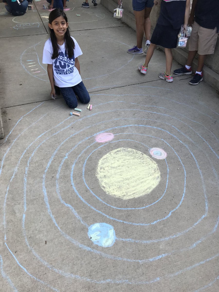 MrsDutton2's tweet photo. Last day of school chalk drawings! #solarsystem https://t.co/lhn78kAvQx