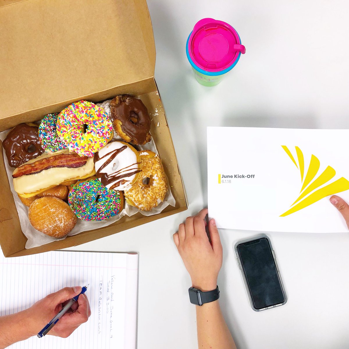 Team meetings on #NationalDonutDay2018 @zeschke How you treatin’ your team today?