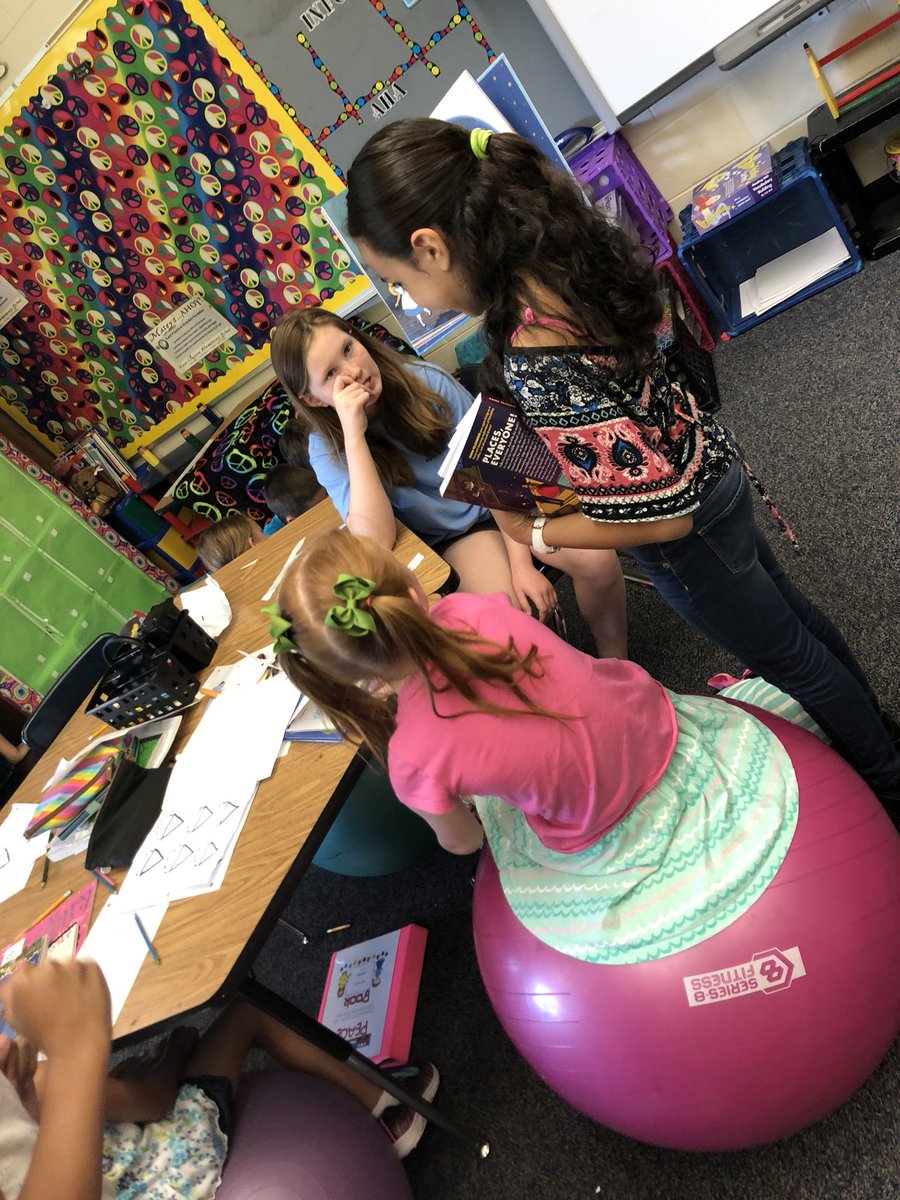 We love our fourth grade reading buddies <a href="/GroovyGang4/">Groovy Gang</a> @ECEreads