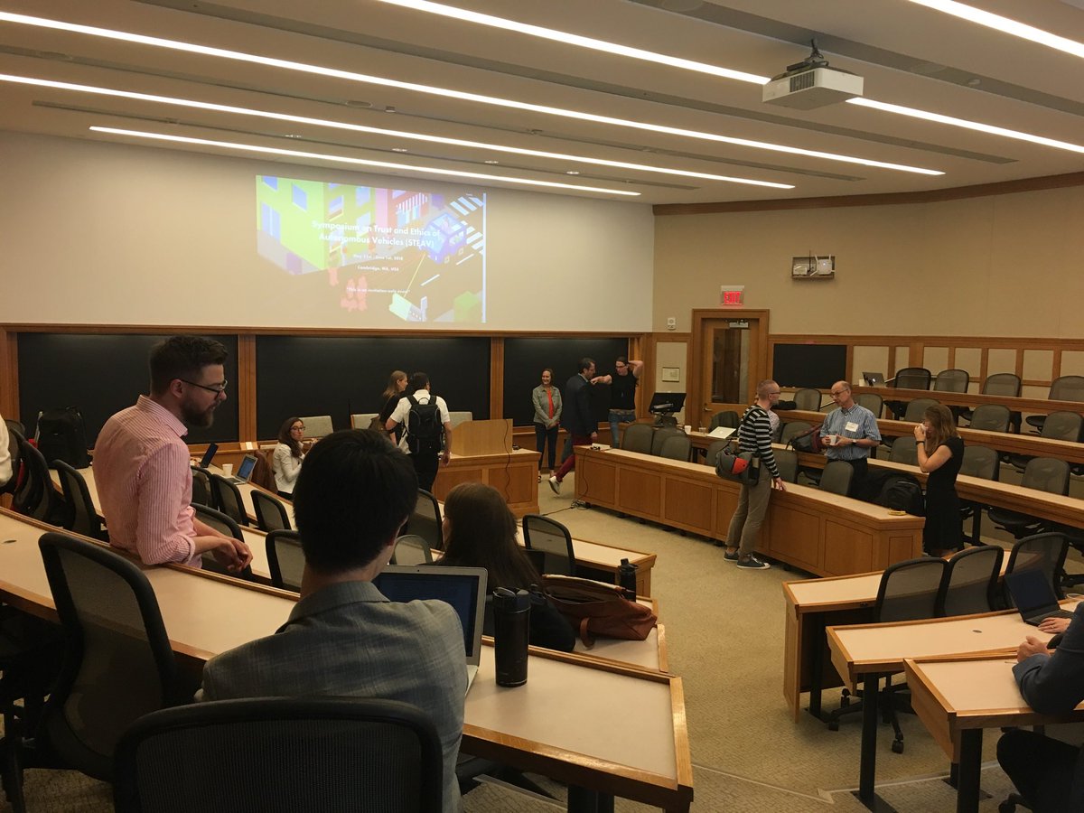 chluetge's tweet photo. Second day of Harvard-MIT Symposium on ethics of #autonomouscars starting at @BKCHarvard. #steav https://t.co/NqBDR2yOnD