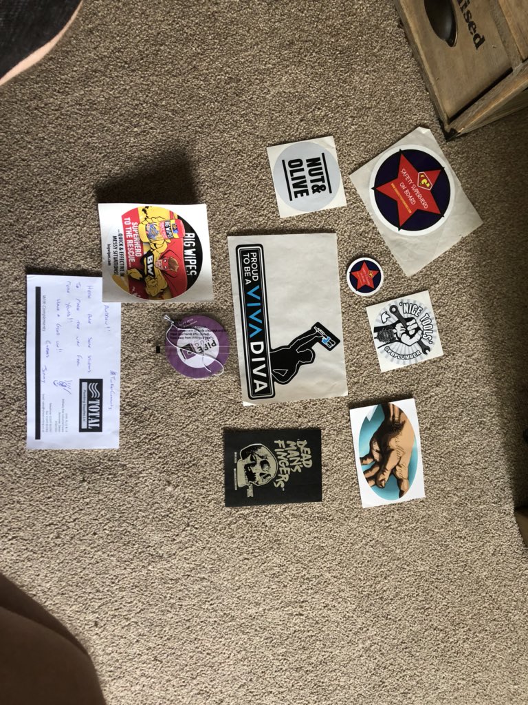 Andy_J_Mayar's tweet photo. Thank you very much @jimmyharvey12 @totalplumbinguk just had these come through the door today! Make the van feel a little less bare...
#stickers
#twittercomunity
#legend https://t.co/ZRjkhs2k86