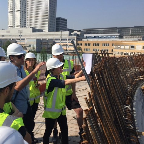 De_Rdam_Tours's tweet photo. Op bouwplaats Depot Museum Boijmans Van Beuningen worden speciaal ontwikkelde 'hard-hat tours' aangeboden ism @boijmans @BAMbouwtechniek @MVRDV gemeente #Rotterdam. Publiekstours per 16 juni #DVDA010 tijdens de Rotterdam Architectuur Maand #RAM2018. Groep? https://t.co/VN2kkRMFPT https://t.co/TCwK37FVTA