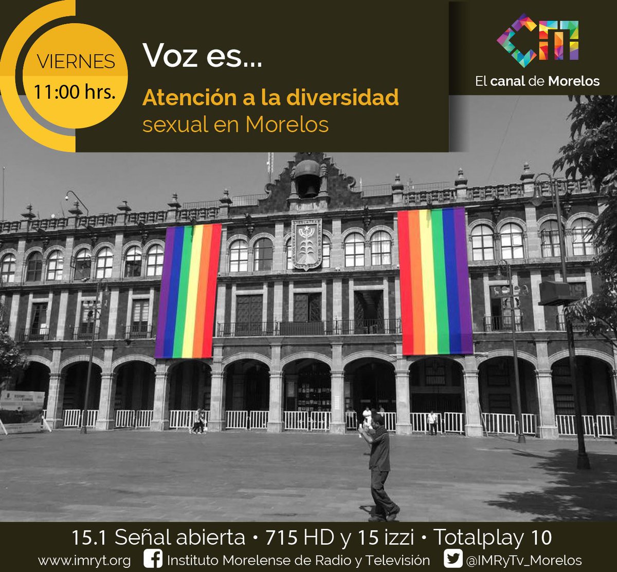 voz_es's tweet photo. Morelos es el primer estado en crear una Dirección de Atención a la #DiversidadSexual. Nuestra invitada nos hablará de las razones por las que surgió, cuál ha sido su función, así como sus resultados hasta la fecha y su visión a futuro, en #VozEs con @jugegamo y @almaglezfig https://t.co/giChSns1Tm