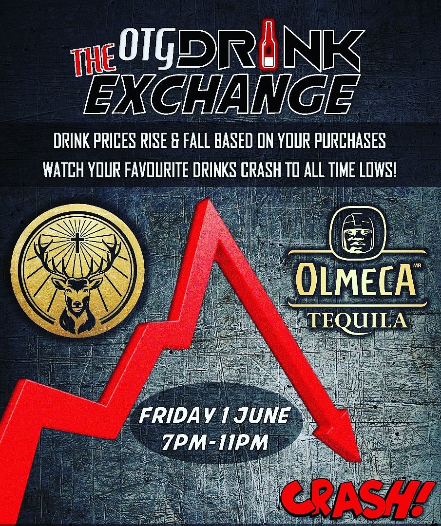 OTGBARKITCHEN's tweet photo. Don't be a SpongeBob, get your butt down to OTG for the 1st Drink Exchange of 2018 https://t.co/4yM1Ue6Q8u