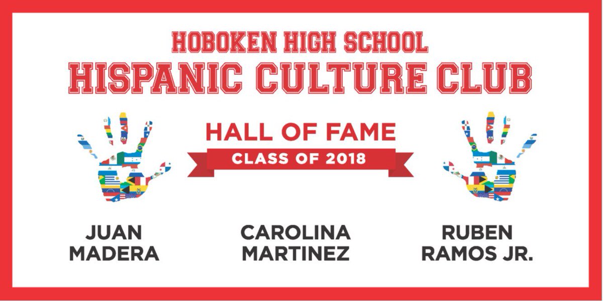 HobokenHispanic's tweet photo. Congratulations to the Hoboken HS Hispanic Culture Club Hall of Fame Class of 2018
#HCCHOF #HobokenHispanic #TheRedwingWay https://t.co/ul5EceT3is