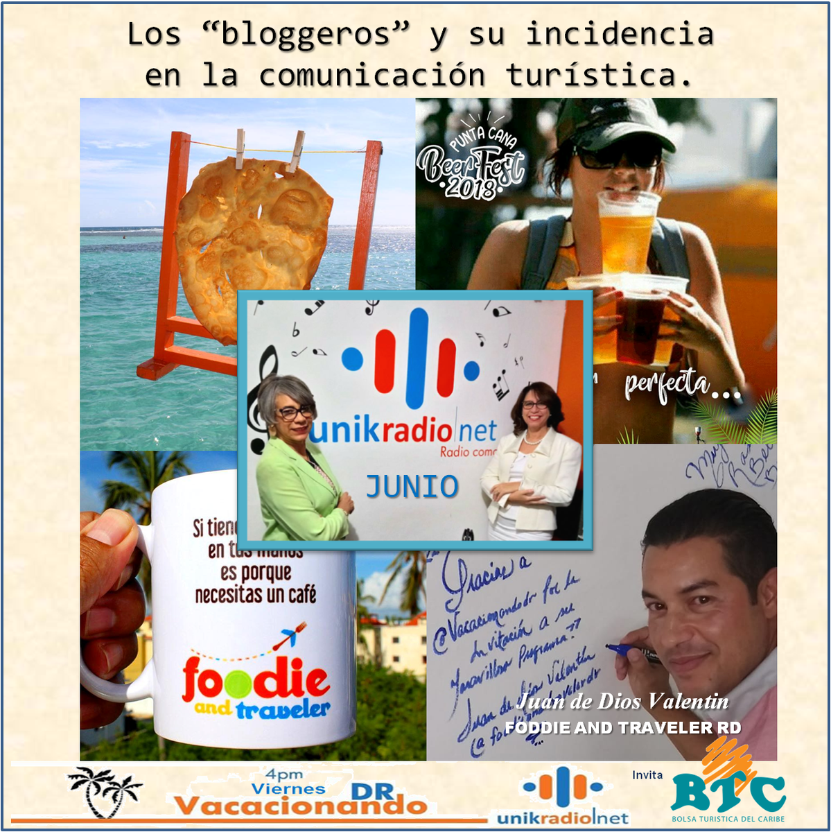 vacacionandodr's tweet image. LOS #BLOGGEROS Y SU INCIDENCIA EN LA COMUNICACIÓN TURÍSTICA. Y nuestro primer invitado este 1ero de Junio, es un maravilloso ser humano #juandediosvalentin​, un excelente #influencer, #coffelover y Director de la web Foodie and Traveler​.