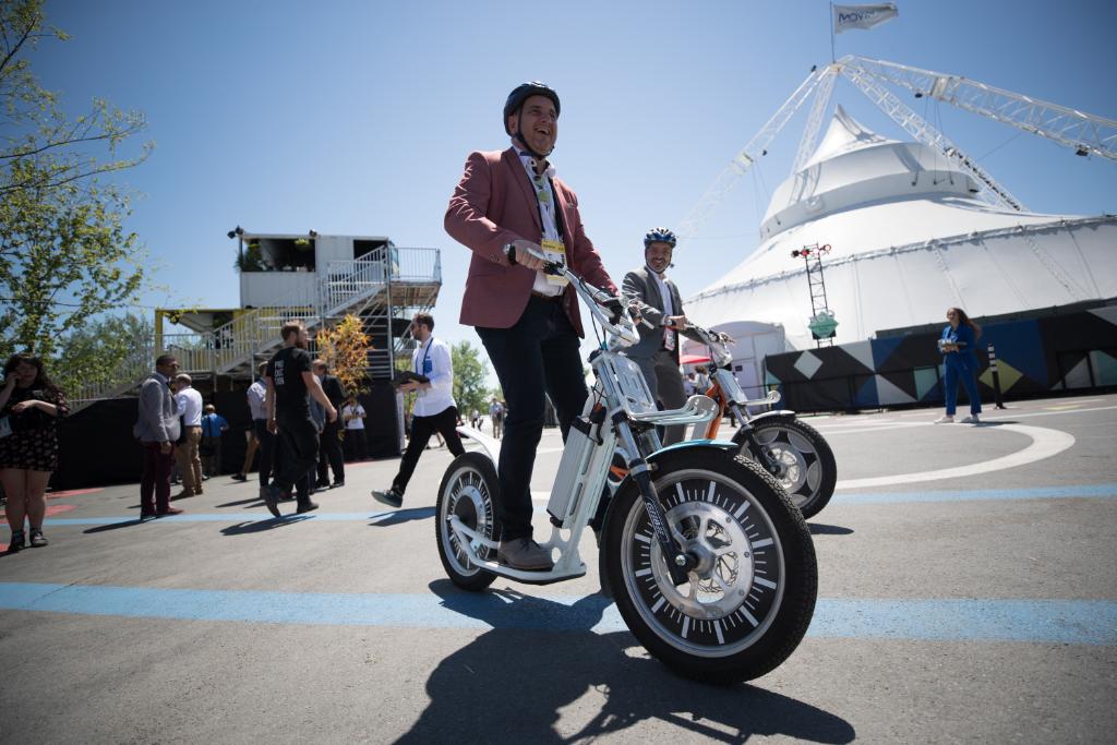 Michelin's tweet photo. At @movinonconf, sustainable mobility is taking all forms, not only cars! #movinonconf18 https://t.co/kmyVjvs2hW