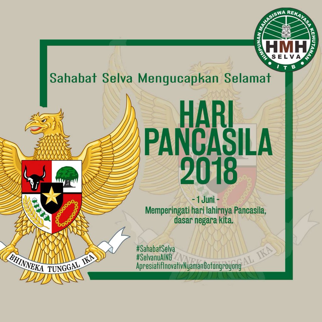 [HARI PANCASILA]

Sahabat Selva mengucapkan selamat memperingati Hari Pancasila 2018.

#SelvaNuAING