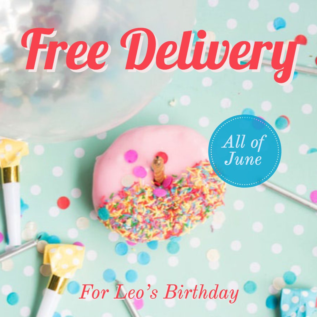 June is our little Leo's birthday month, so we're feeling generous and are offering you FREE DELIVERY for the whole of June!

Come and celebrate with us!
#greenbeauty #birthday #FreeDelivery