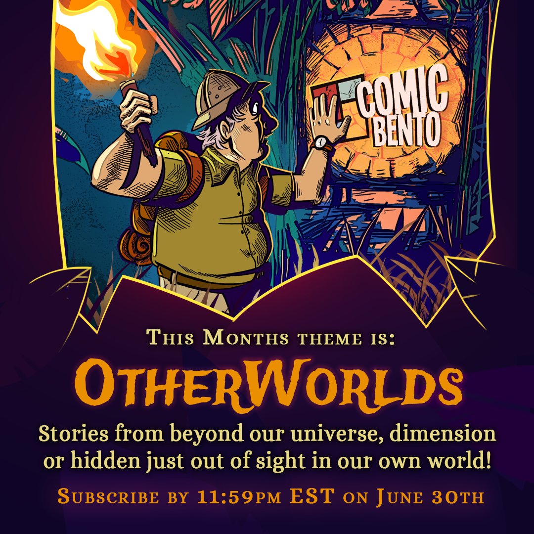 ComicBentoHQ's tweet photo. A famous book once declared "there are other worlds than these..." This month, Comic Bento brings you a five-book collection that aims to prove just that in OTHERWORLDS!  But hurry though, the gateway to OTHERWORLDS closes at 11:59pm EST on June 30th! https://t.co/6n88zmgzuV https://t.co/C59rtjTs4b