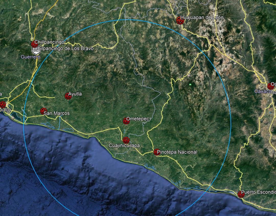 SkyAlertMx's tweet image. El sismo de esta mañana, se alertó a usuarios gratuitos + suscritos con #SmartFilter activo y que estuvieron dentro del radio que correspondió a intensidad débil a partir del sensor que detectó (Ometepec).