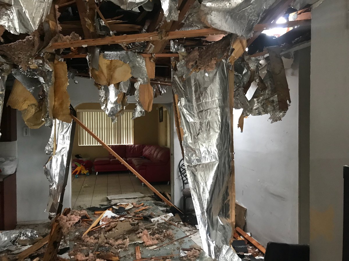 LauderhillFDPIO's tweet image. #CraneCollapse #Lauderhill First images released of the extent of damage to the inside of homes caused by the crane collapse. @LHFireOPSChief