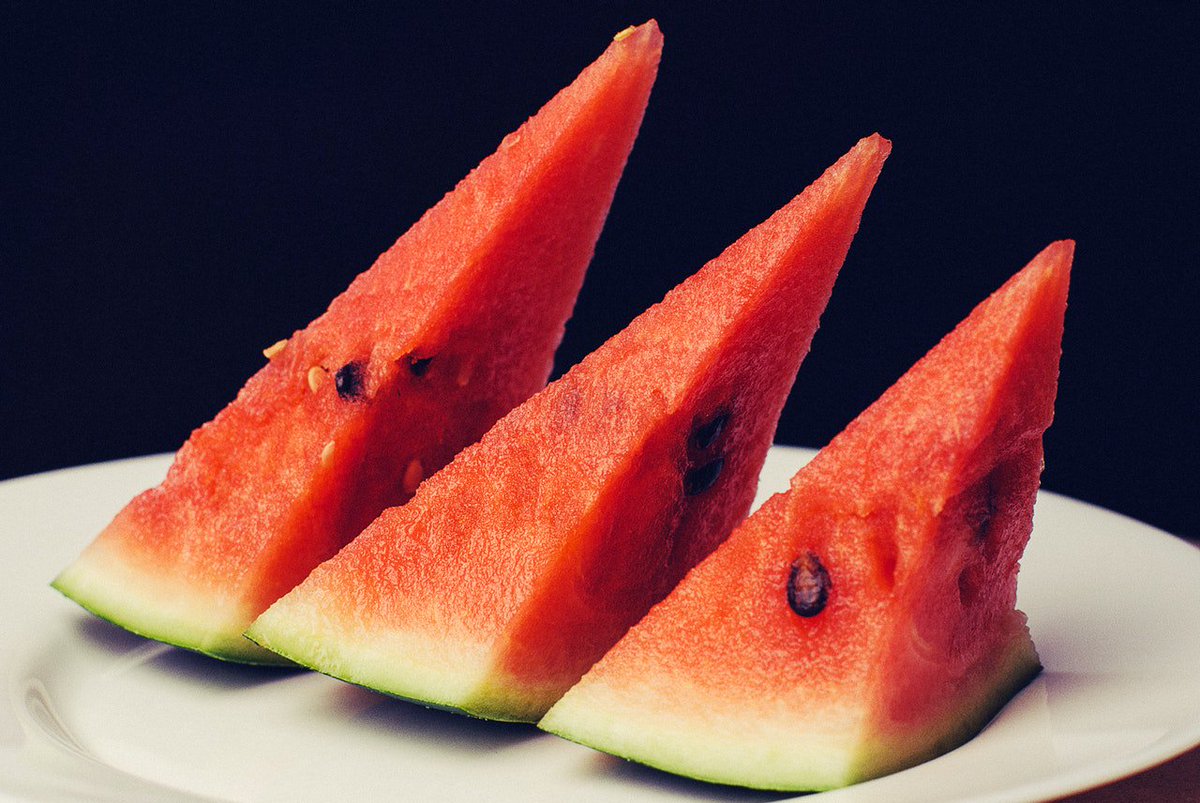 For a delicious treat, sprinkle lime juice and dried coconut over a watermelon slice. This is a tasty way to enjoy one serving of fruit and work towards 5 daily servings of fruits and veggies! #5210Friday