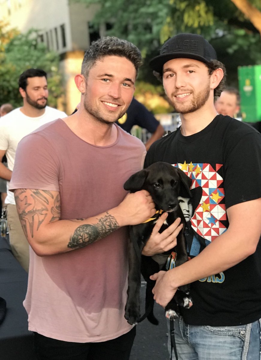 AlecTaylorMusic's tweet photo. Congrats on the album @Michaelraymusic ! 🔥Make sure you guys go buy it, stream it, check it out! #Amos 

Also, adopted this sweet girl thanks to the #wrigleycares foundation and love her! 😍 https://t.co/67qeLGCEEV